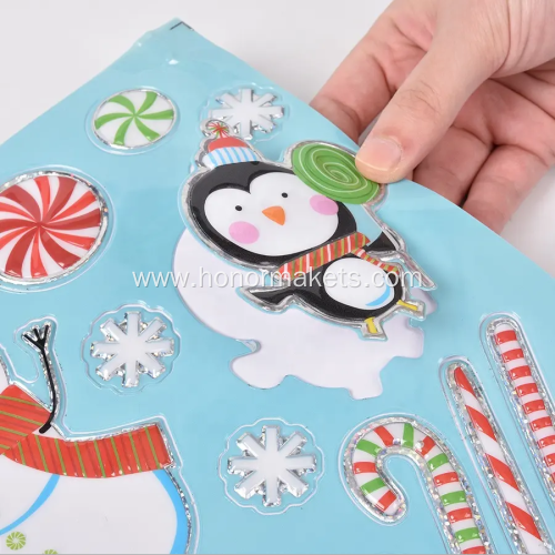 Christmas Custom Die Cut puffy sticker